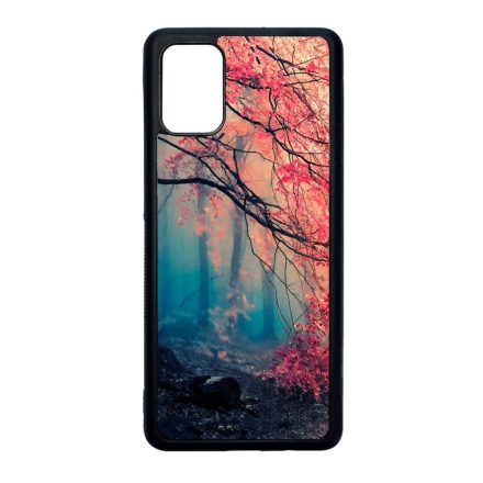 őszi erdős falevél természet Samsung Galaxy A71 fekete tok