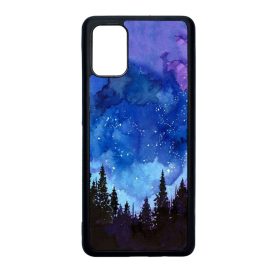 téli karácsonyi art Samsung Galaxy A71 fekete tok
