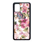 pillangós lepkés virág mintás Samsung Galaxy A71 átlátszó tok