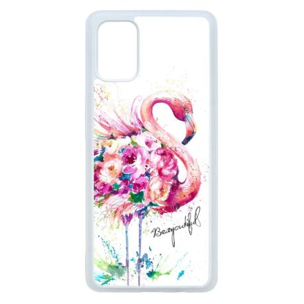 Álomszép Flamingo tropical summer nyári Samsung Galaxy A71 átlátszó tok