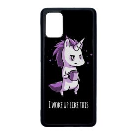 Unikornis - morcos reggel unicorn egyszarvú Samsung Galaxy A71 fekete tok