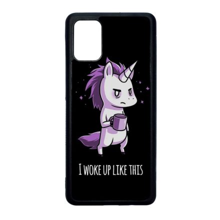 Unikornis - morcos reggel unicorn egyszarvú Samsung Galaxy A71 fekete tok