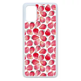 Strawberry BOOM - Eper mintás Samsung Galaxy A71 tok