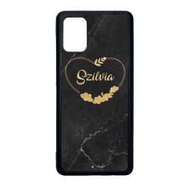 kerd a neveddel marble marvany mintas Heart szivecskes Samsung Galaxy A71 tok