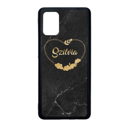 kerd a neveddel marble marvany mintas Heart szivecskes Samsung Galaxy A71 tok