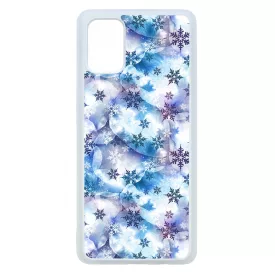 Téli Szépséges Hópihe mintás Samsung Galaxy A71 tok