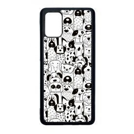 Aranyos kutya mintás Samsung Galaxy A71 tok