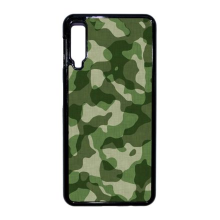 terepszin camouflage kamuflázs Samsung Galaxy A7 (2018) fekete tok