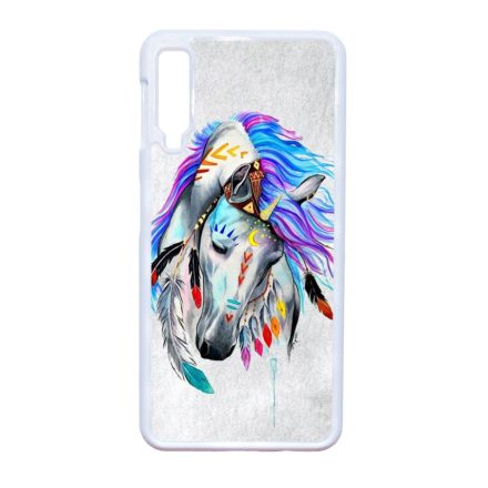 lovas indián ló art művészi native Samsung Galaxy A7 (2018) fehér tok