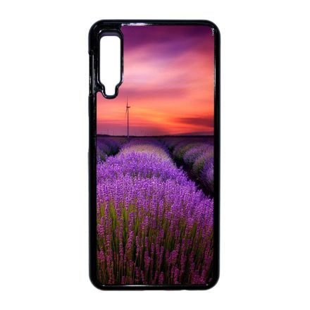 levendula levendulás levander lavender provence Samsung Galaxy A7 (2018) fekete tok