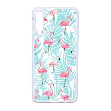 Flamingo Pálmafa nyár Samsung Galaxy A7 (2018) fehér tok