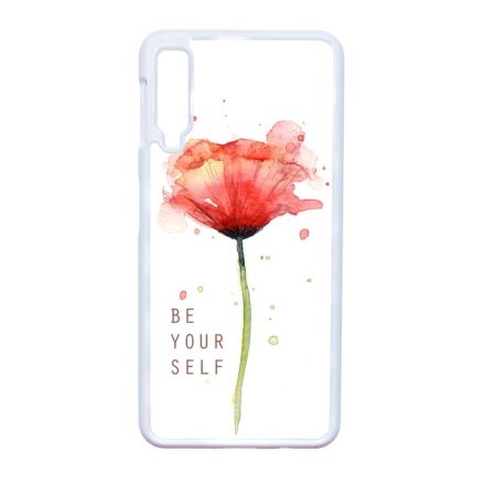 pitypangos be yourself virágos tavaszi Samsung Galaxy A7 (2018) fehér tok
