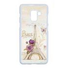 vintage párizs párizsi eiffel torony tornyos Samsung Galaxy A8 (2018) fehér tok