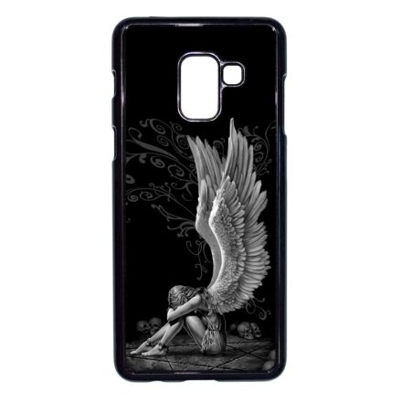 angyal angyalos fekete bukott Samsung Galaxy A8 (2018) fekete tok