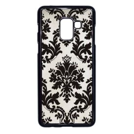 vintage fekete fehér Samsung Galaxy A8 (2018) fekete tok