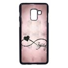 csajos lila infinity infinitis végtelen Samsung Galaxy A8 (2018) fekete tok