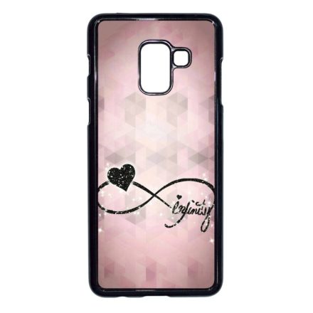 csajos lila infinity infinitis végtelen Samsung Galaxy A8 (2018) fekete tok