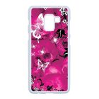 pillangó pillangós lepke lepkés Samsung Galaxy A8 (2018) fekete tok