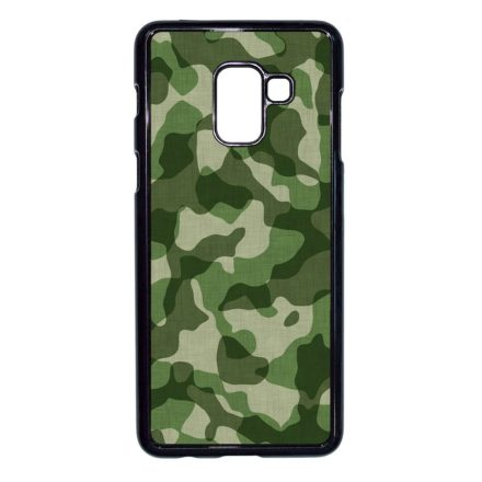 terepszin camouflage kamuflázs Samsung Galaxy A8 (2018) fekete tok