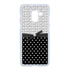 szerelem love fekete fehér pöttyös Samsung Galaxy A8 (2018) fekete tok