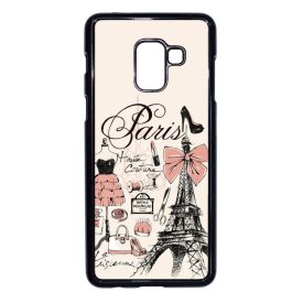 paris párizs eiffel torony tornyos Samsung Galaxy A8 (2018) fekete tok