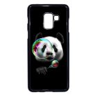 panda pandás Samsung Galaxy A8 (2018) fekete tok