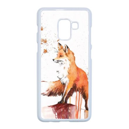 róka rókás fox Samsung Galaxy A8 (2018) fehér tok