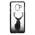 szarvas szarvasos agancs őszi fehér Samsung Galaxy A8 (2018) fekete tok