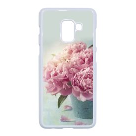 virágos tavaszi vintage rózsaszín rózsás Samsung Galaxy A8 (2018) tok