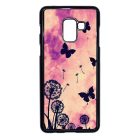 pillangós lepkés pitypang tavaszi Samsung Galaxy A8 (2018) fehér tok