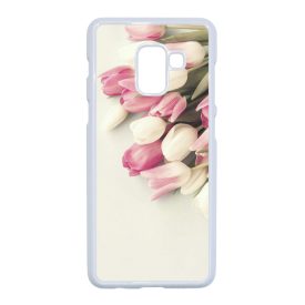virágos tulipános tavaszi Samsung Galaxy A8 (2018) tok