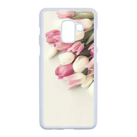 virágos tulipános tavaszi Samsung Galaxy A8 (2018) tok