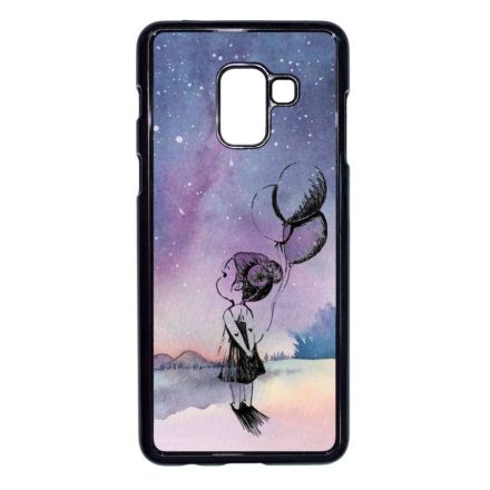 lufis kislány csajos galaxis galaxy Samsung Galaxy A8 (2018) fekete tok