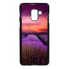 levendula levendulás levander lavender provence Samsung Galaxy A8 (2018) fekete tok