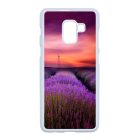 levendula levendulás levander lavender provence Samsung Galaxy A8 (2018) fekete tok