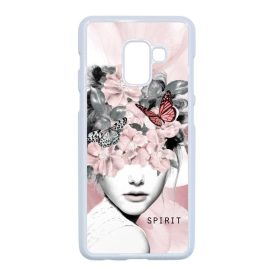Spirit woman art tavaszi viragos Samsung Galaxy A8 (2018) fehér tok