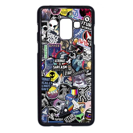 NASA matricabomba astronaut űrhajós stickerbomb Samsung Galaxy A8 (2018) tok