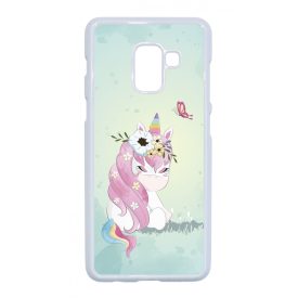 Édes unikornis és a Pillangó unicorn egyszarvú Samsung Galaxy A8 (2018) tok