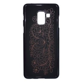 Elegáns Matyó - Rosegold magyar mintás hungarian folk Samsung Galaxy A8 (2018) tok