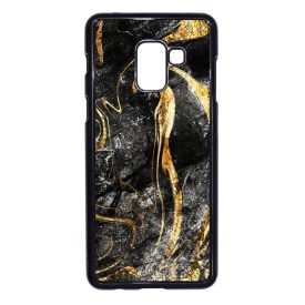 Luxury Golden Black marvanyos marvany mintas Samsung Galaxy A8 (2018) tok