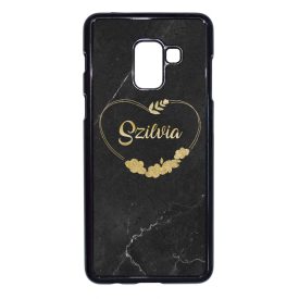 kerd a neveddel marble marvany mintas Heart szivecskes Samsung Galaxy A8 (2018) tok