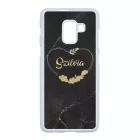 kerd a neveddel marble marvany mintas Heart szivecskes Samsung Galaxy A8 (2018) tok