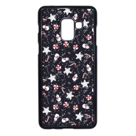 Cuki karácsonyi díszek mintás Samsung Galaxy A8 (2018) tok