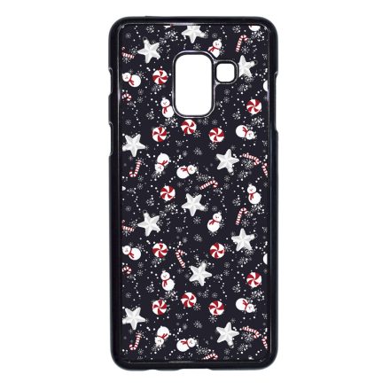 Cuki karácsonyi díszek mintás Samsung Galaxy A8 (2018) tok