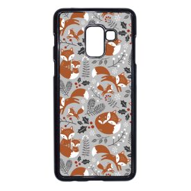 Szépséges téli róka mintás Samsung Galaxy A8 (2018) tok