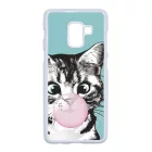 Bubble Cat - cica mintás Samsung Galaxy A8 (2018) tok