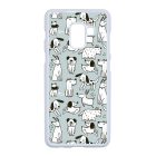 Türkiz aranyos rajzolt kutya mintás Samsung Galaxy A8 (2018) tok