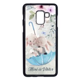 Neves cukisagok kollekcio Esernyos nyuszi szerelem Samsung Galaxy A8 (2018) tok