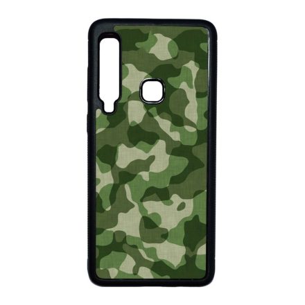 terepszin camouflage kamuflázs Samsung Galaxy A9 (2018) fekete tok