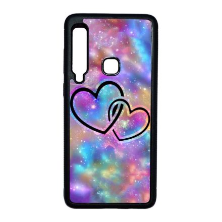 szerelem szerelmes szíves szivecskés hipster Samsung Galaxy A9 (2018) fekete tok